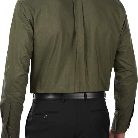 Men's Dress Shirt Regular Fit Oxford Solid